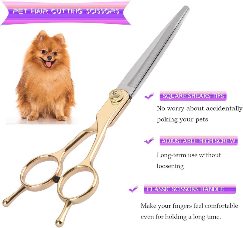 Fcysy Dog Grooming Kit - Hair Scissors Thinning Shears Set for Dogs & Cats - Image 3